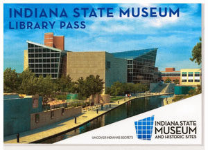 The logo for the Indiana State Museum Library Free Pass