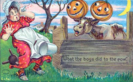 Antique Halloween postcard image